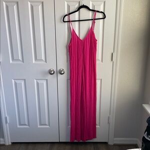 Hot Pink Sleeveless jumpsuit